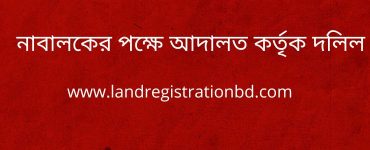 নাবালকের পক্ষে আদালত কর্তৃক দলিল