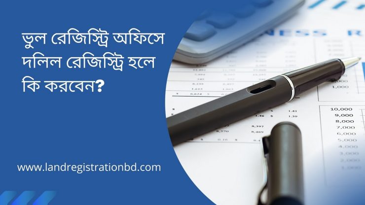 ভুল রেজিস্ট্রি অফিসে দলিল রেজিস্ট্রি হলে কি করবেন